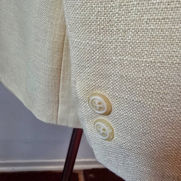 Lindor - Vintage Cream Coloured Blazer with Shoulder Pads​ - Picture 6 of 13